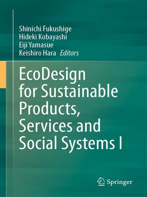 cover image of EcoDesign for Sustainable Products, Services and Social Systems I